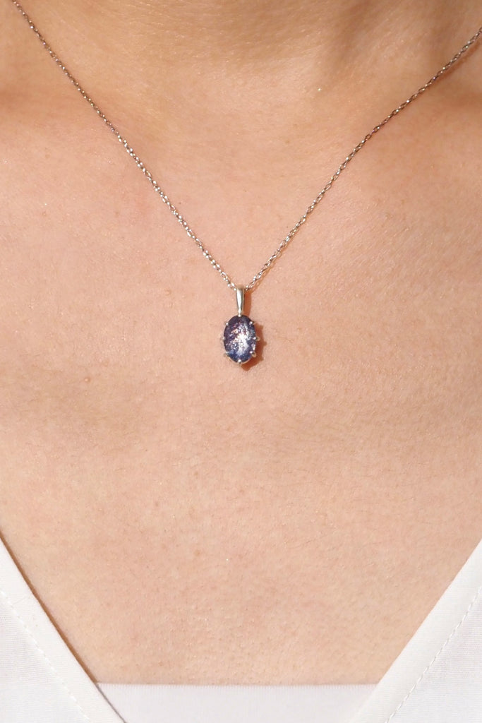 アイオライトサンストーン・チャーム・スターリングシルバー