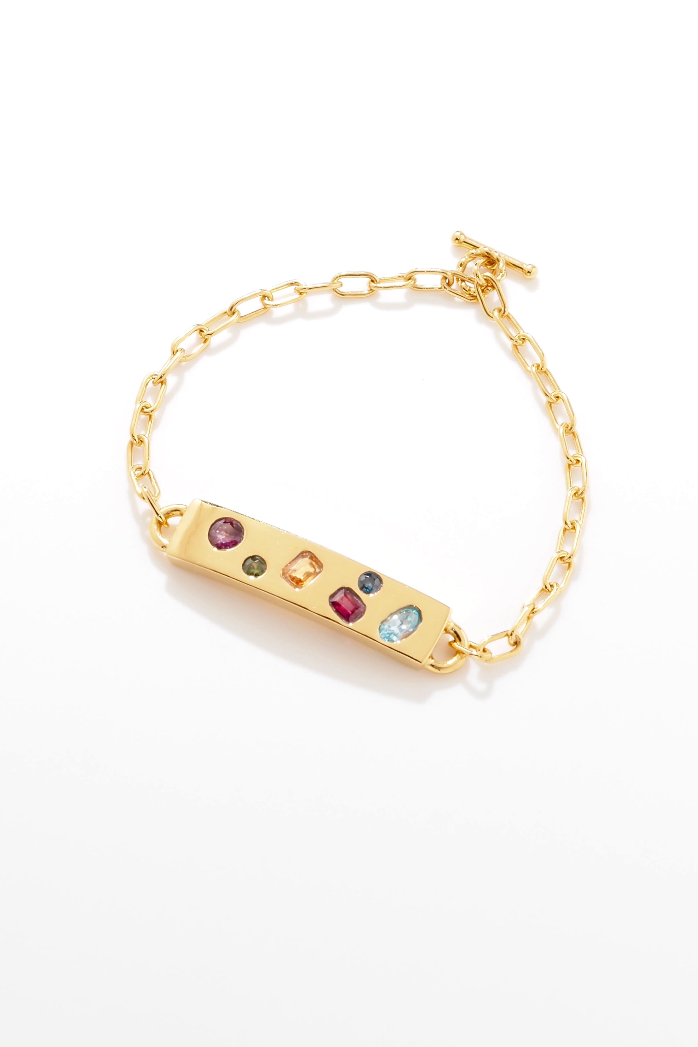 新作】ロードブレスレット・マルチカラーストーン・イエロー