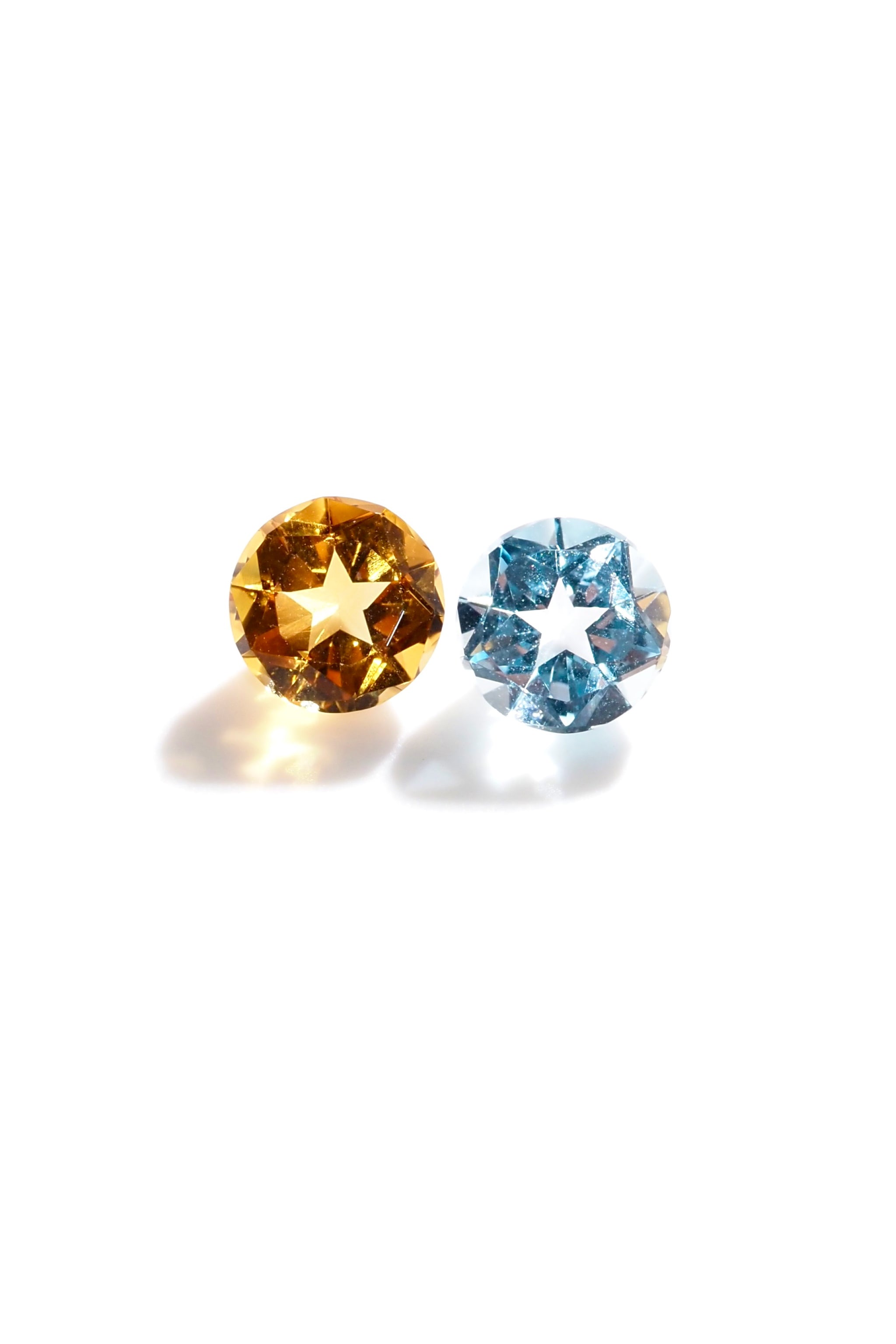 マラカイトとブル-トパーズとシトリンと水晶 特別出品】夏の一番星。シトリン＆ブルートパーズ・スターラウンド