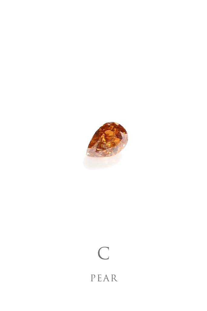 ダイヤモンド・ペアシェイプカット・0.13ct・4*2.7mm・南アフリカ産
