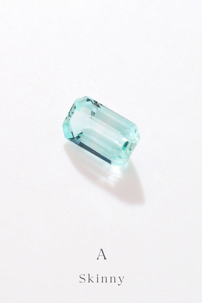 ジュエリースタジオMASHIROの宝石（ルース）販売ページ。ナイジェリア産バイカラーミントグリーンベリルのオクタゴンカットより1カラット前後の個体たち。