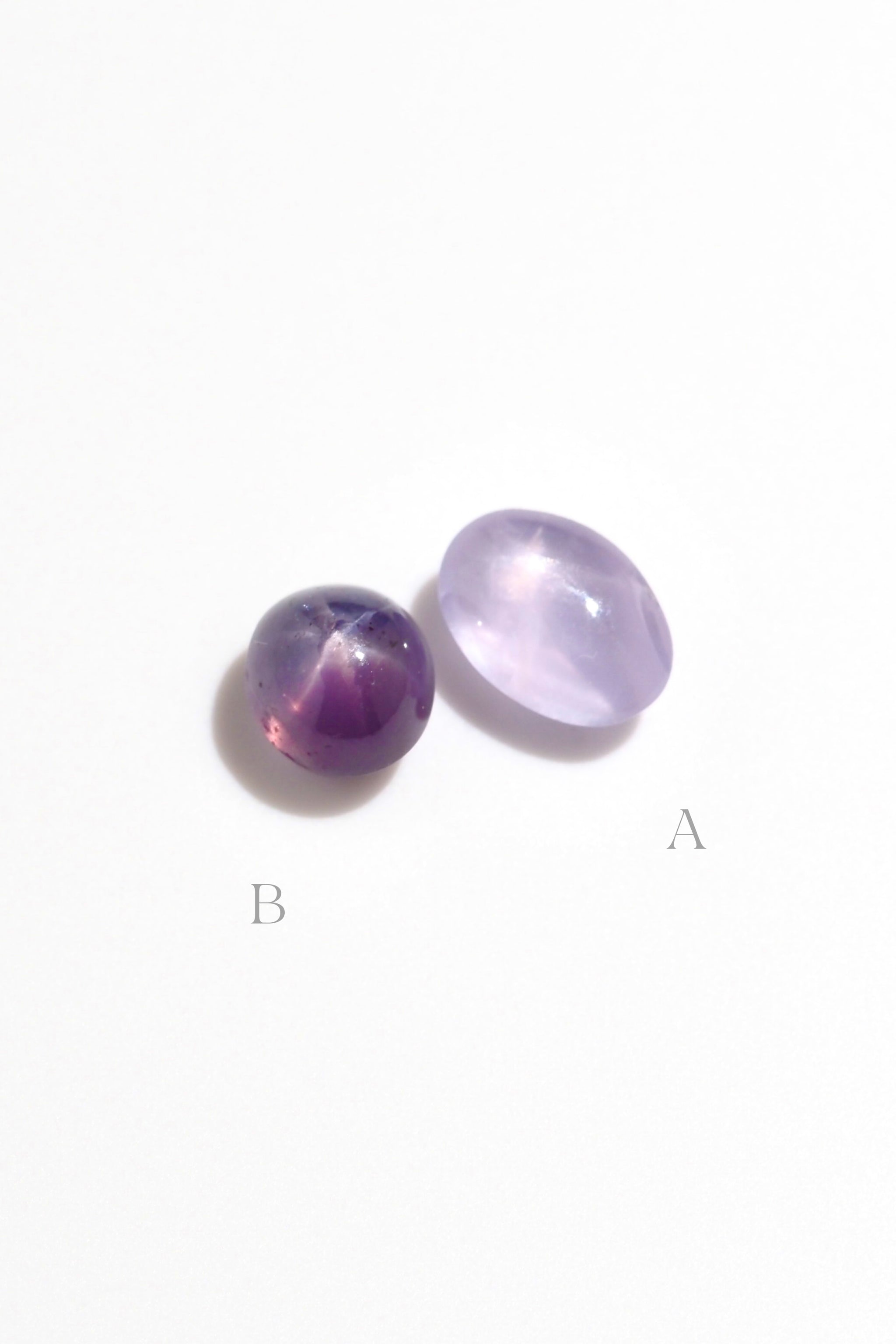 バイオレットスターサファイア 3.56ct 高い透明度 シャープで