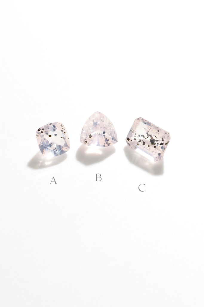 ドットインローズクォーツ・クッション・トリリアント・オクタゴンカット・ブラジル産