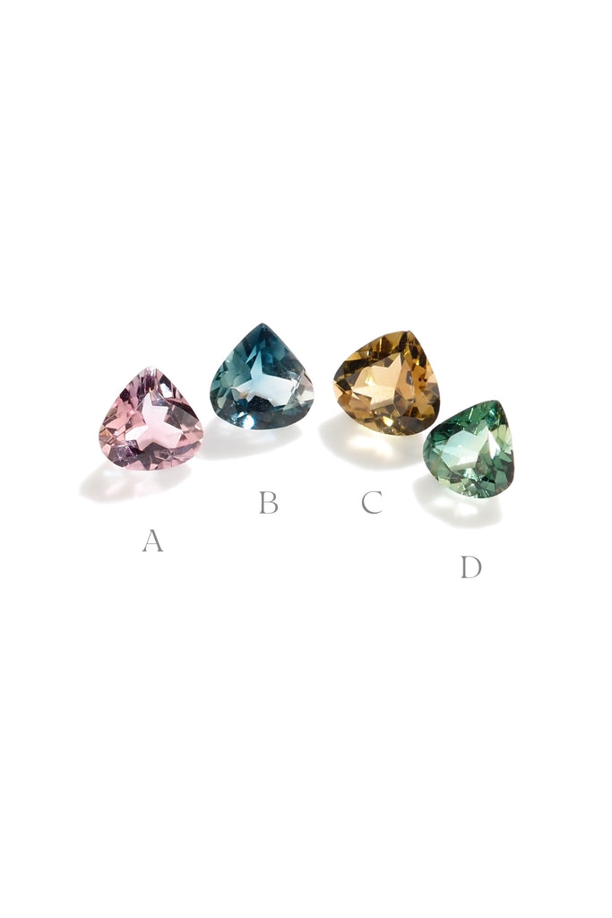 マロンカットのバイカラートルマリン・ピンク*ライトブルー・ブルー*ライトブルー・キャラメル*ブラウン・フォレストグリーン*ライトグリーン ・アフガニスタン産