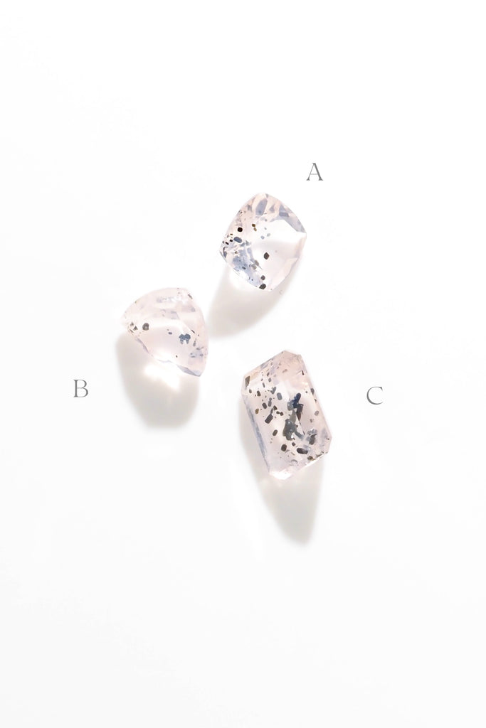 ドットインローズクォーツ・クッション・トリリアント・オクタゴンカット・ブラジル産