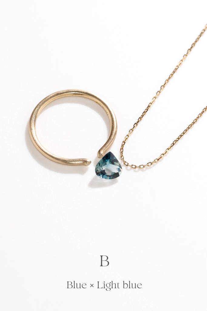 マロンカットのバイカラートルマリン・ブルー*ライトブルー ・アフガニスタン産