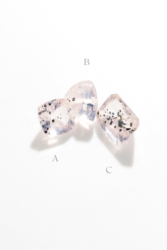 ドットインローズクォーツ・クッション・トリリアント・オクタゴンカット・ブラジル産