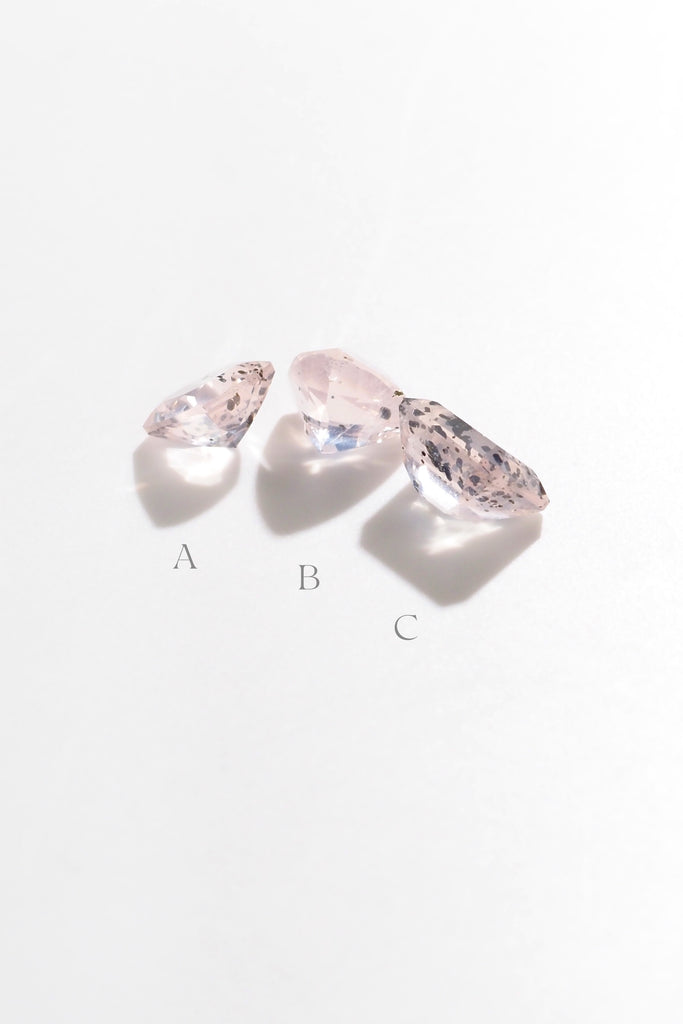 ドットインローズクォーツ・クッション・トリリアント・オクタゴンカット・ブラジル産