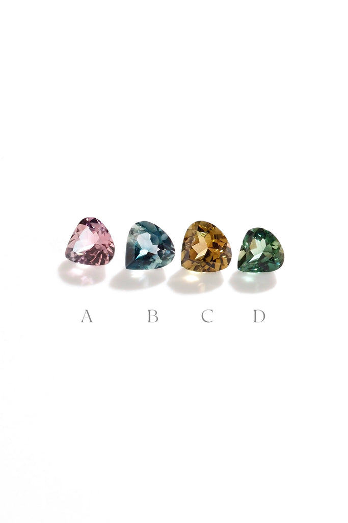 マロンカットのバイカラートルマリン・ピンク*ライトブルー・ブルー*ライトブルー・キャラメル*ブラウン・フォレストグリーン*ライトグリーン ・アフガニスタン産