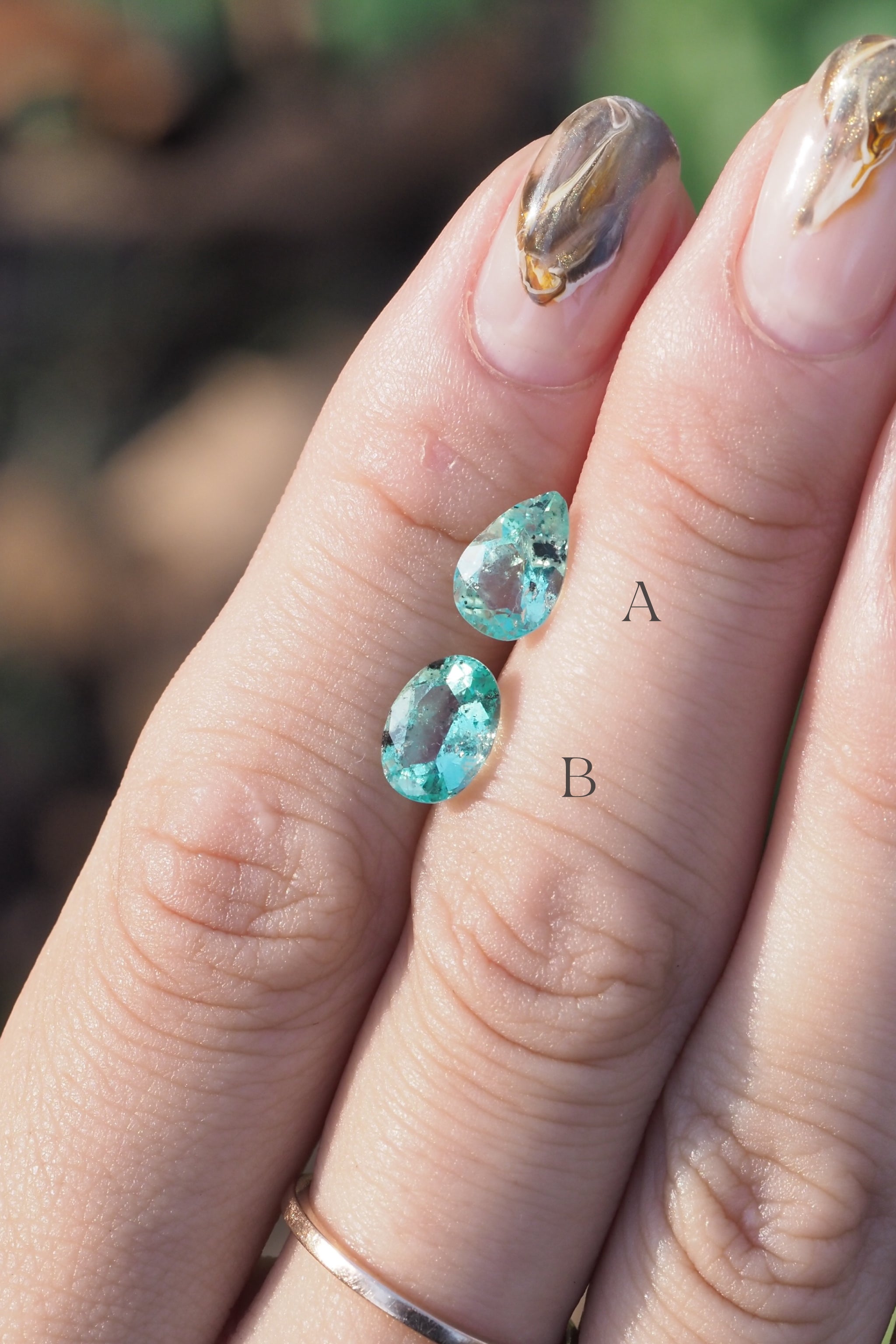 雲母入りエメラルドリング eden] K10 オーバル エメラルド リング｜ARTIDA OUD（アルティーダ