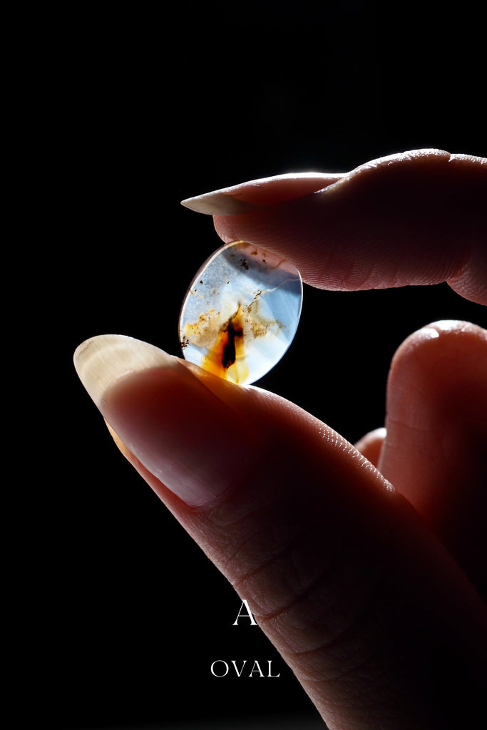 モンタナアゲート・オーバルプレート・アメリカモンタナ州産