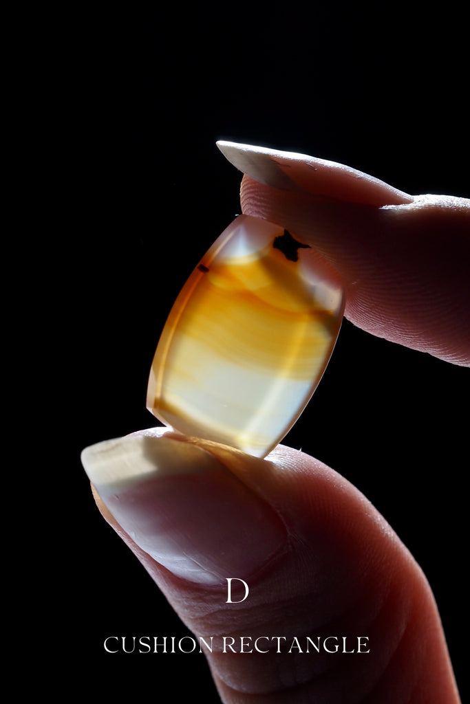 モンタナアゲート・クッションレクタングルカット・アメリカモンタナ州産