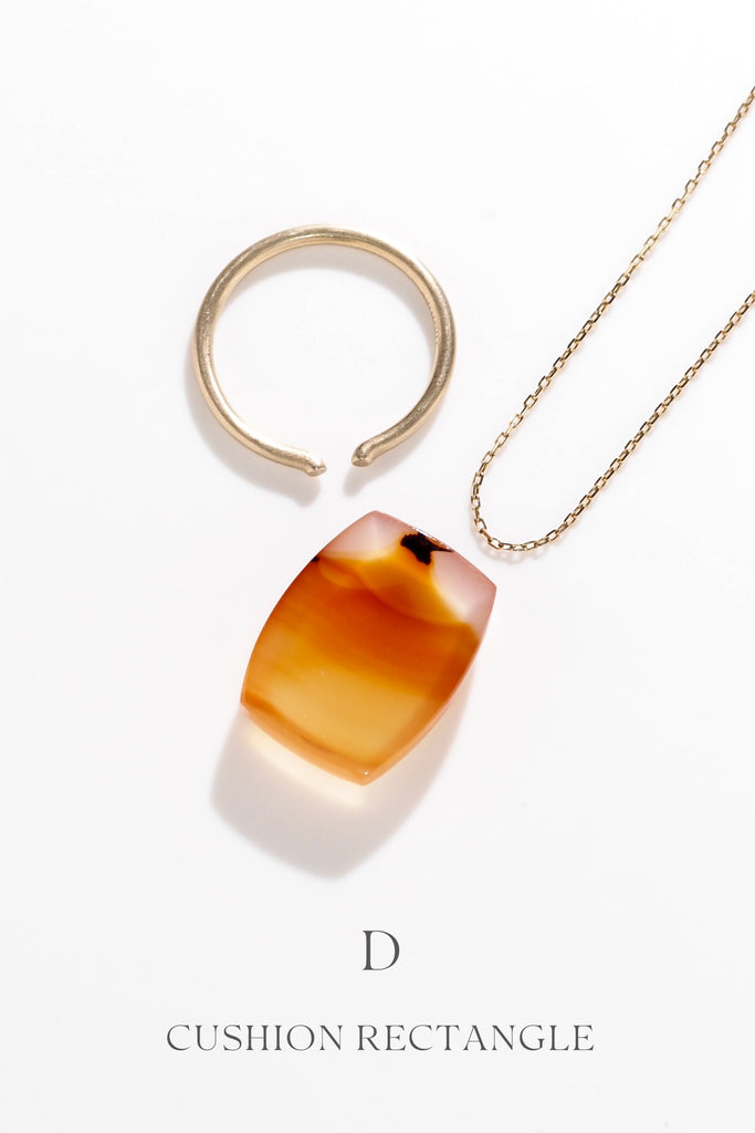 モンタナアゲート・クッションレクタングルカット・アメリカモンタナ州産