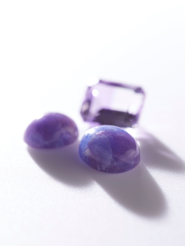 MASHIRO紫（PURPLE）の宝石3石集合写真