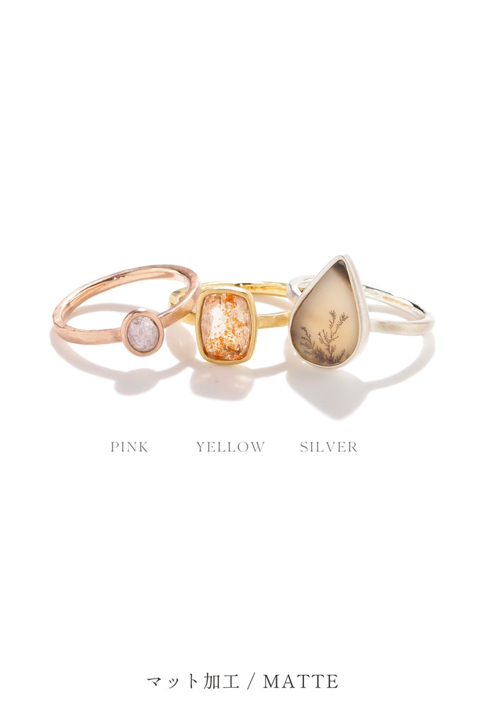 ジュエリースタジオMASHIRO、宝石からのオーダーメイドジュエリーデザイン＆リフォーム（リメイク）セミオーダーデザインより、槌目加工リング（指輪）。お持ち込みルースやジュエリー、宝石から世界に１つのカラーストーンジュエリーを仕立てます。