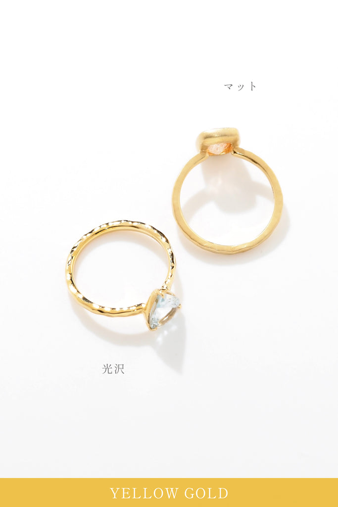 ジュエリースタジオMASHIRO、宝石からのオーダーメイドジュエリーデザイン＆リフォーム（リメイク）セミオーダーデザインより、槌目加工リング（指輪）。お持ち込みルースやジュエリー、宝石から世界に１つのカラーストーンジュエリーを仕立てます。