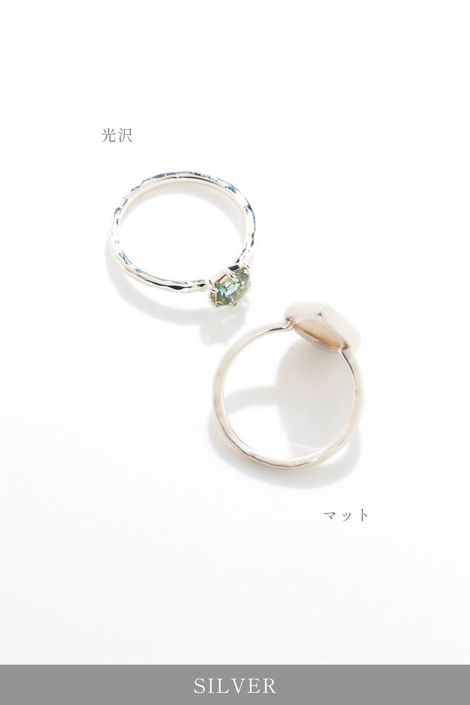 ジュエリースタジオMASHIRO、宝石からのオーダーメイドジュエリーデザイン＆リフォーム（リメイク）セミオーダーデザインより、槌目加工リング（指輪）。お持ち込みルースやジュエリー、宝石から世界に１つのカラーストーンジュエリーを仕立てます。