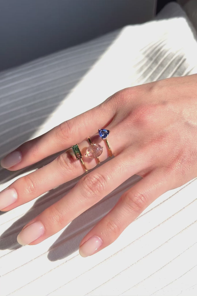 MASHIRO 爪留シンプルなデザインのリング（指輪）の3つ着用動画