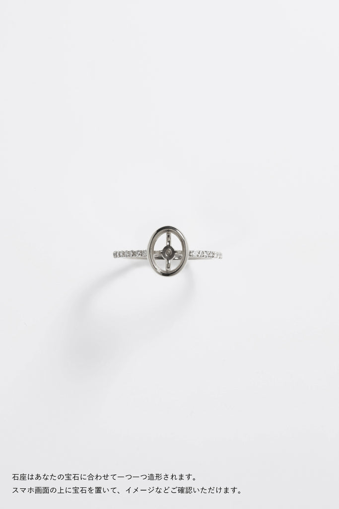 MASHIRO 覆輪留シンプルなデザインのリング（指輪）の空枠シルバーの写真